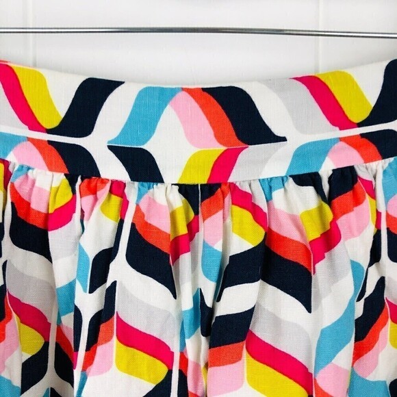 Cynthia Rowley Womens Pleated Lined Linen Blend Skirt Size 4 - Picture 4 of 11